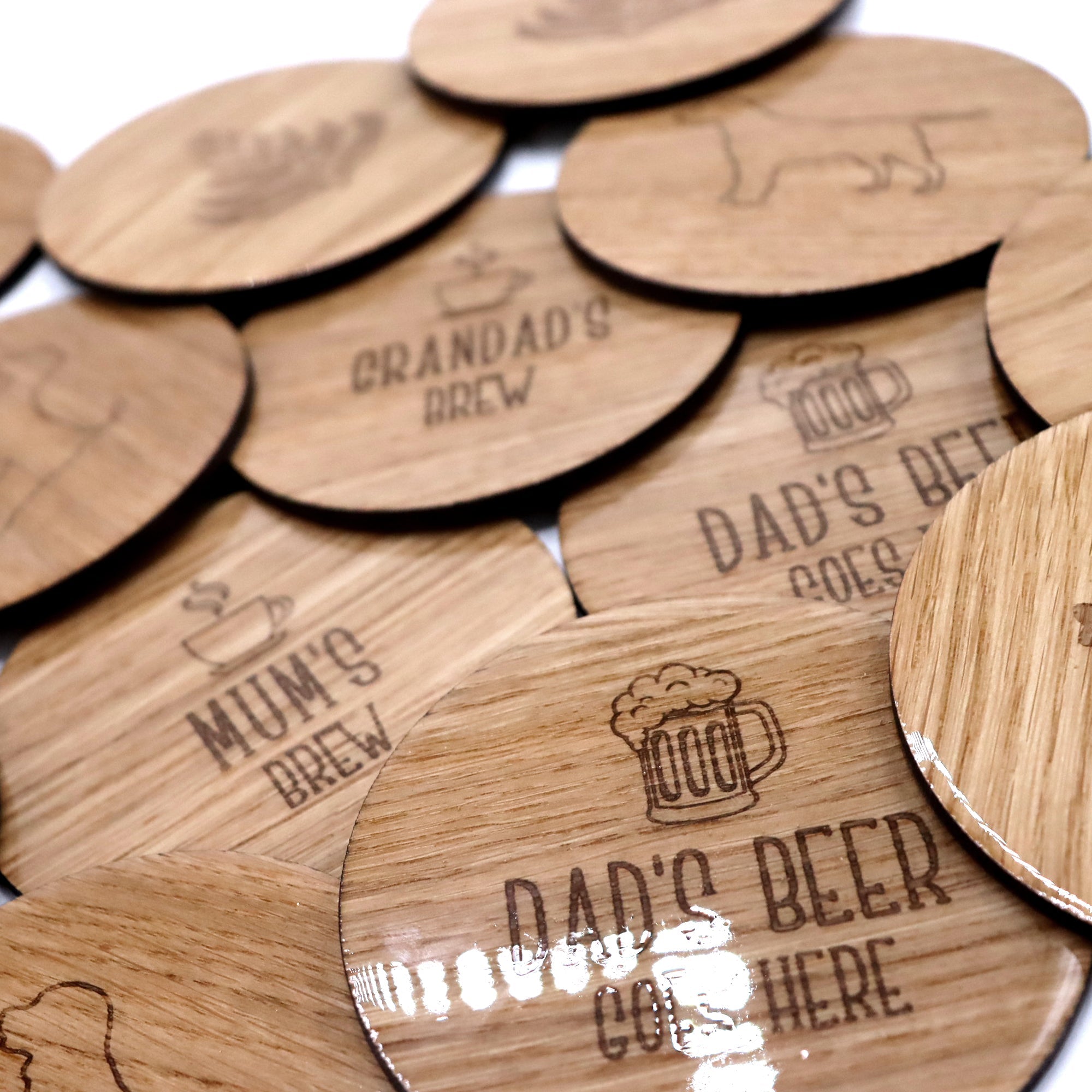 Oak Resin Coasters