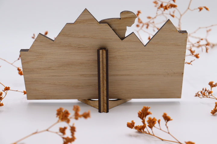 Cycling Wood Art Decoration