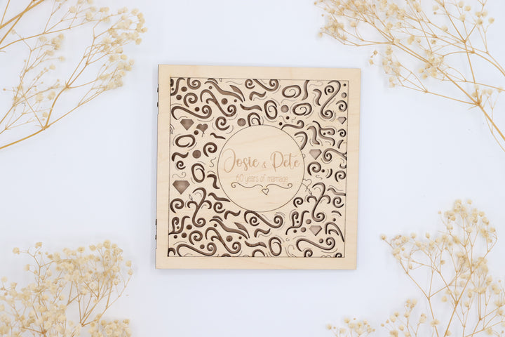 Anniversary Wooden Card Design 1