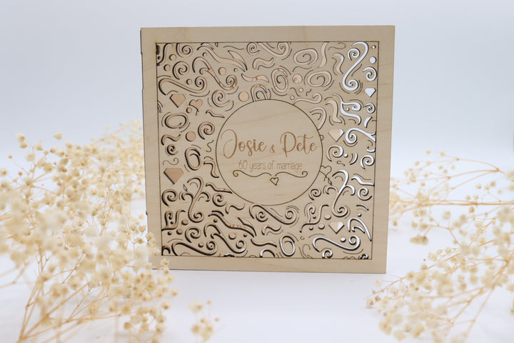 Anniversary Wooden Card Design 1