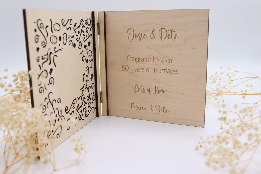Anniversary Wooden Card Design 1