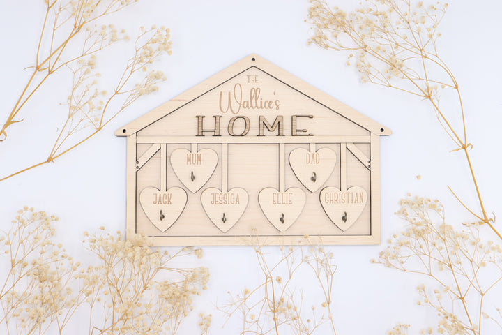 Wooden Personalised Key Holder