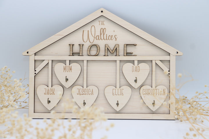 Wooden Personalised Key Holder