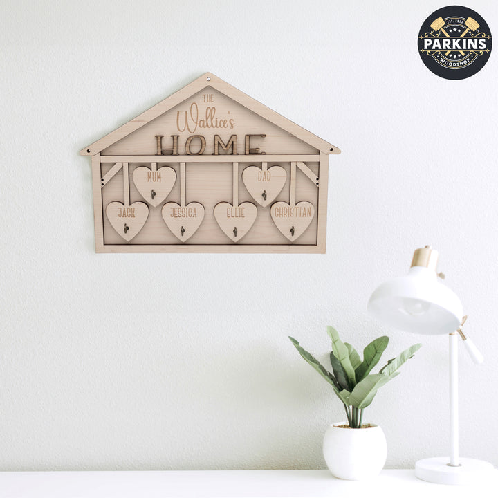 Wooden Personalised Key Holder