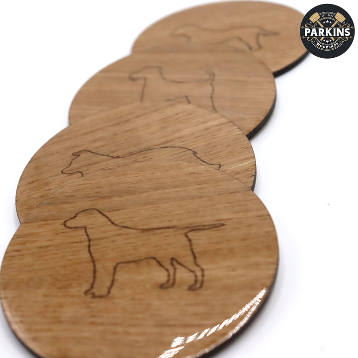 Bespoke Pet Oak Resin Coasters