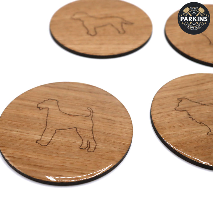 Bespoke Pet Oak Resin Coasters