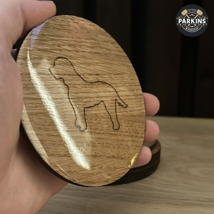 Bespoke Pet Oak Resin Coasters