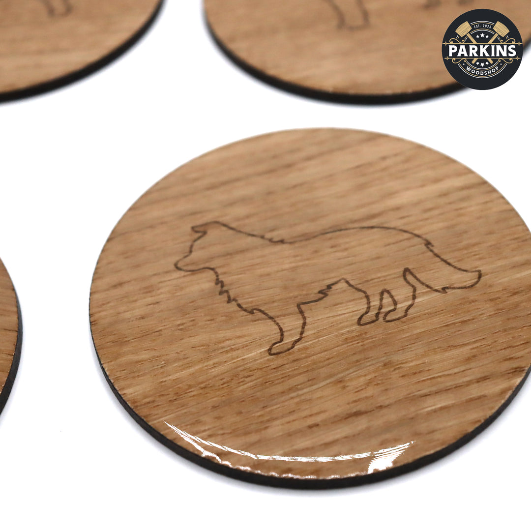 Bespoke Pet Oak Resin Coasters