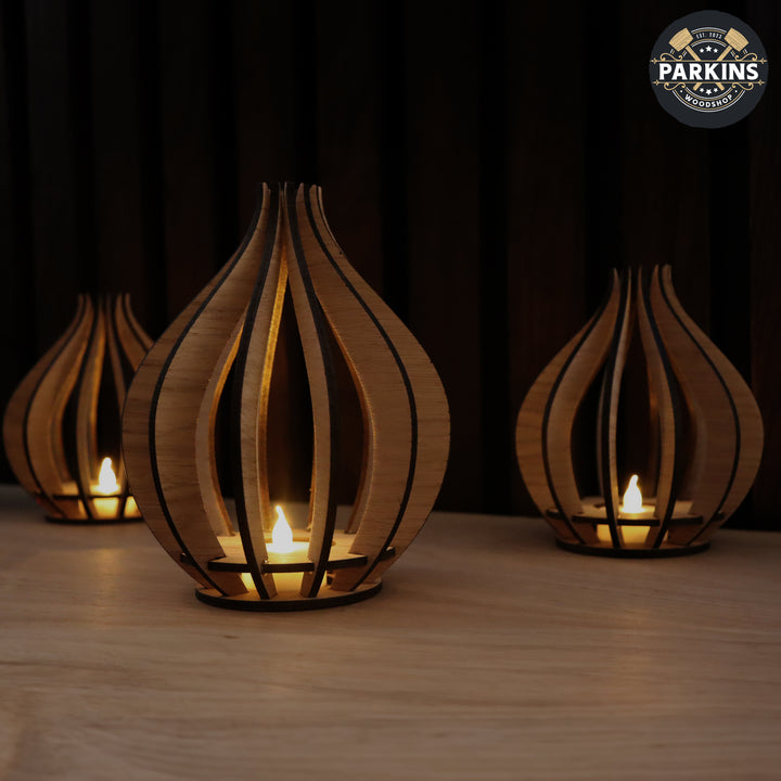 Wooden Electric Tea Light Holder
