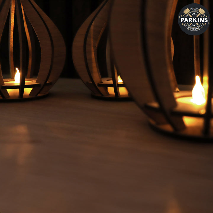 Wooden Electric Tea Light Holder
