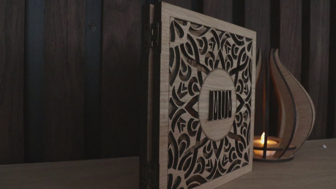 Mothers Day Oak Veneered Wooden Card
