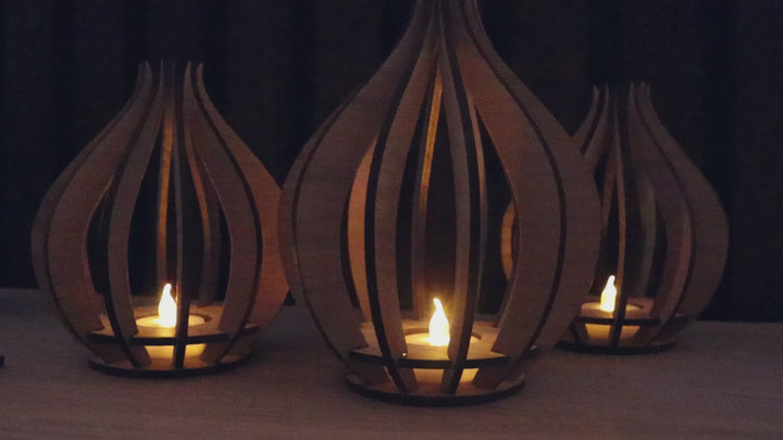 Wooden Electric Tea Light Holder